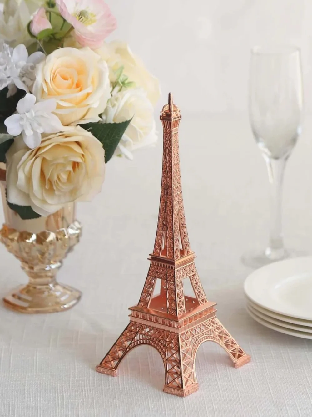 Rose Gold Eiffel Tower Decor